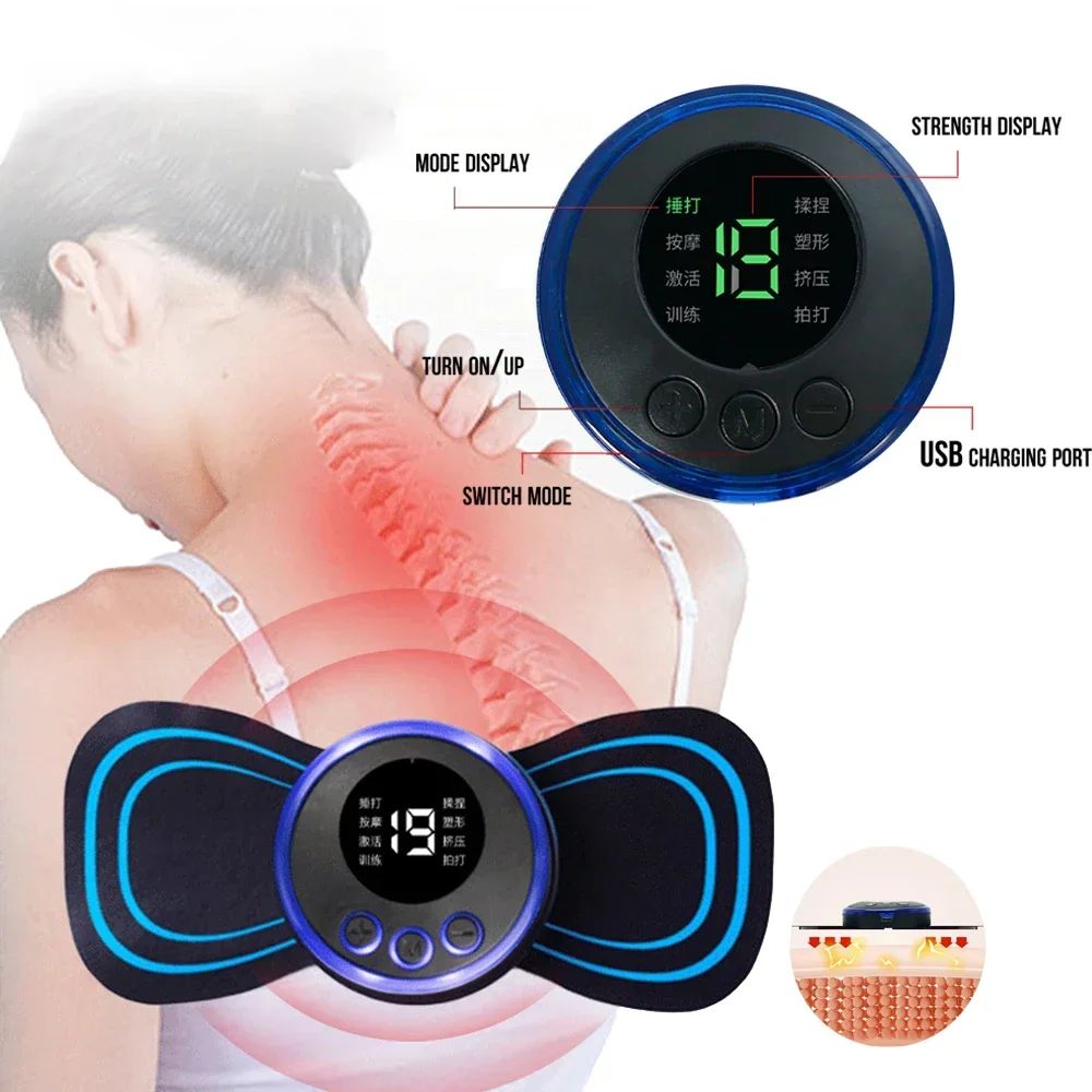 Mini Body Massager Pulse Neck Pain Relief Ems