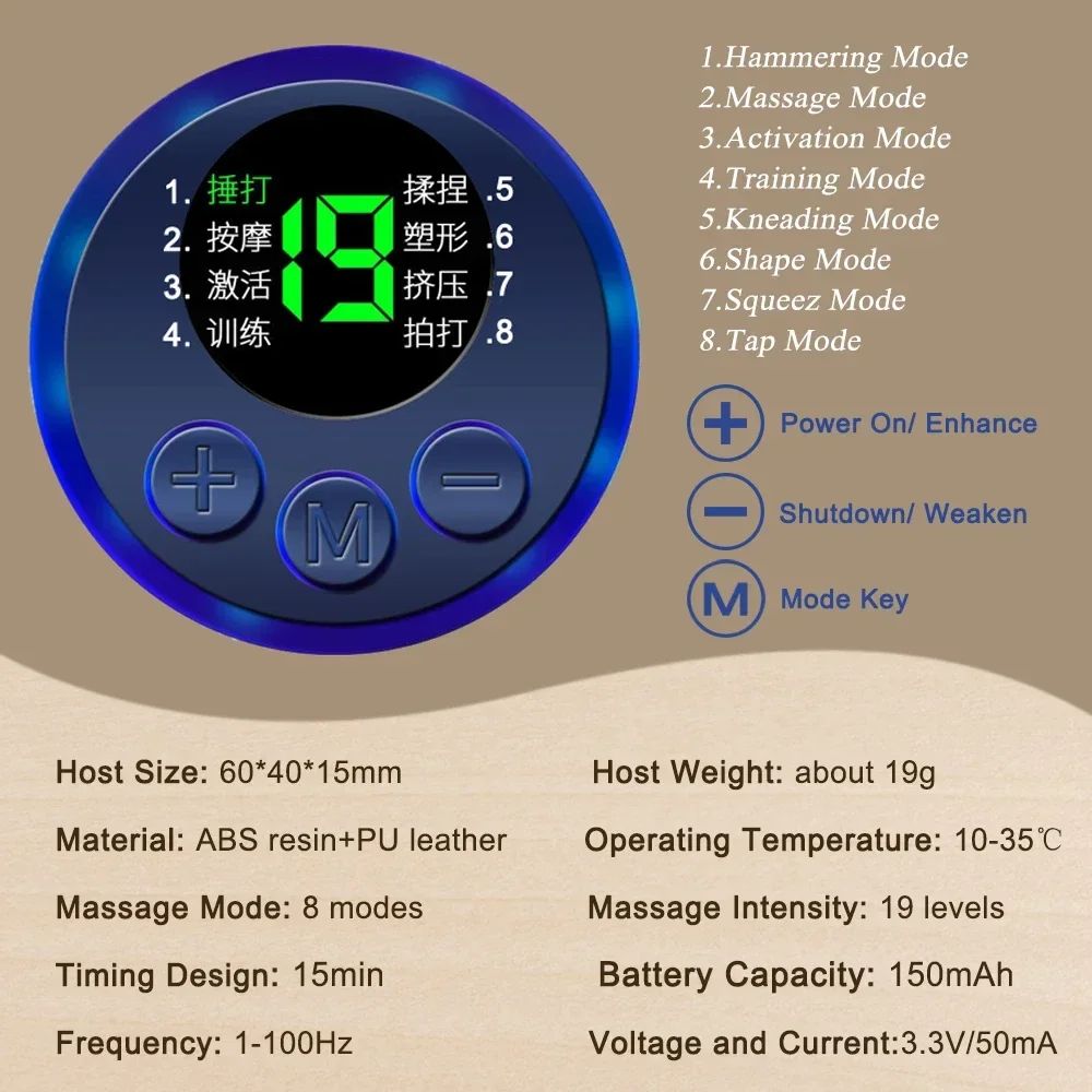 Mini Body Massager Pulse Neck Pain Relief Ems