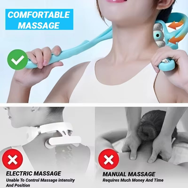 6 Wheel Pressure Point Neck Massager